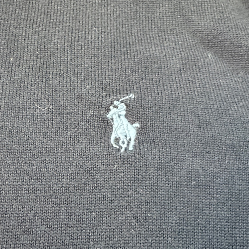 Polo Ralph Lauren Navy Pima Cotton Sweater XS | Classic Crewneck Minimal Preppy - Picture 4 of 5
